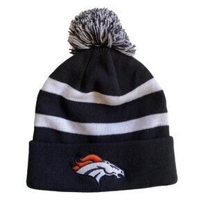 NEW Broncos NFL Black Pom Pom Winter Hat